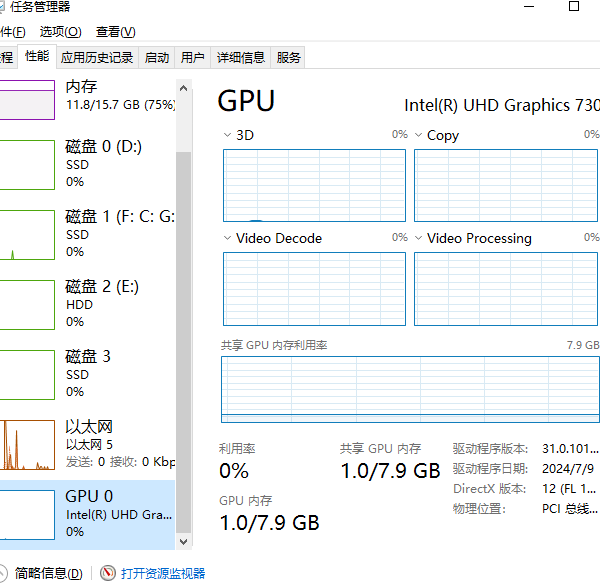 通過任務(wù)管理器查看詳細(xì)性能