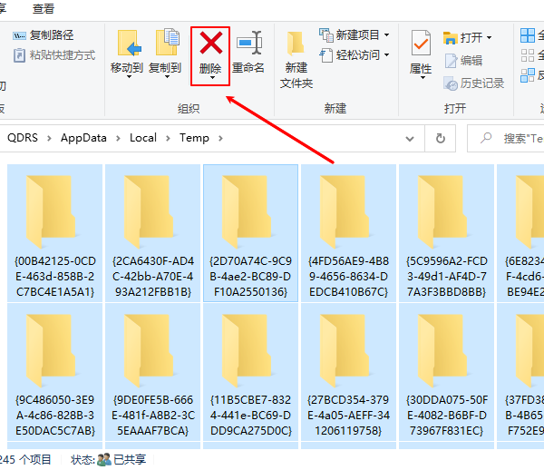 刪除Temp目錄文件
