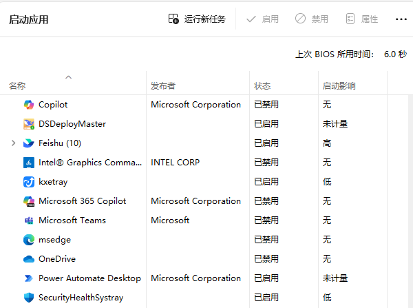 禁用開機自啟動項
